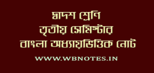 class-12-3rd-semester-bengali-notes