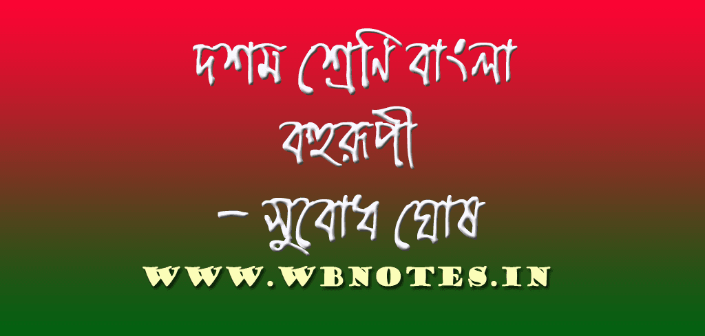 bohurupi class 10 bengali