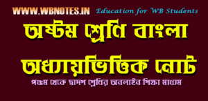 class eight bengali notes