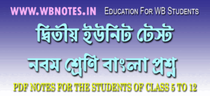 class-nine-second-unit-test-bengali-question