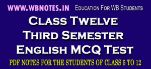 class-twelve-third-semester-english-mcq-test