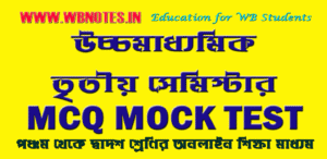 উচ্চমাধ্যমিক তৃতীয় সেমিস্টার ভূগোল MCQ