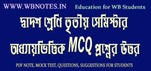 class 12 third semester mcq question answers