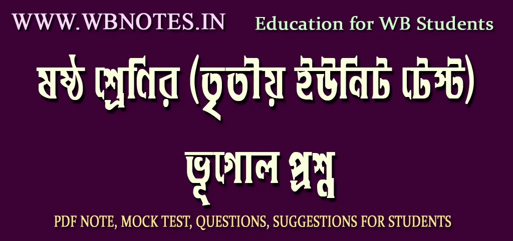 class-six-third-unit-test-geography-question