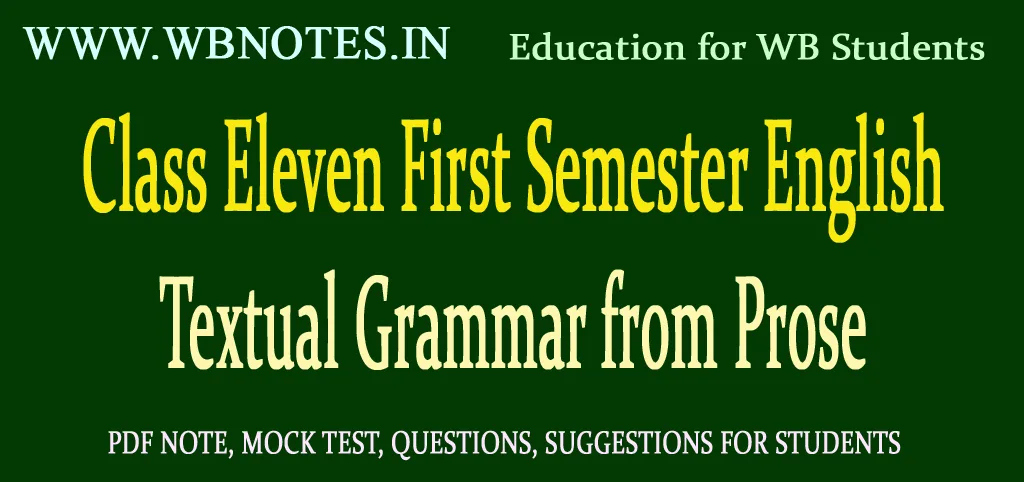 Class Eleven First Semester English