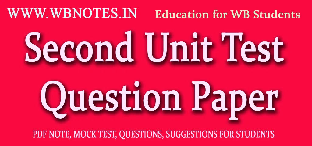 Second Unit Test Question Paper