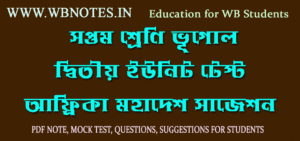 আফ্রিকা মহাদেশের গুরুত্বপূর্ণ প্রশ্নসমূহ