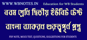 class-nine-second-unit-test-bengali-grammer-important-questions