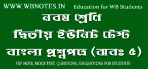 class-nine-second-unit-test-bengali-question-paper-set-5