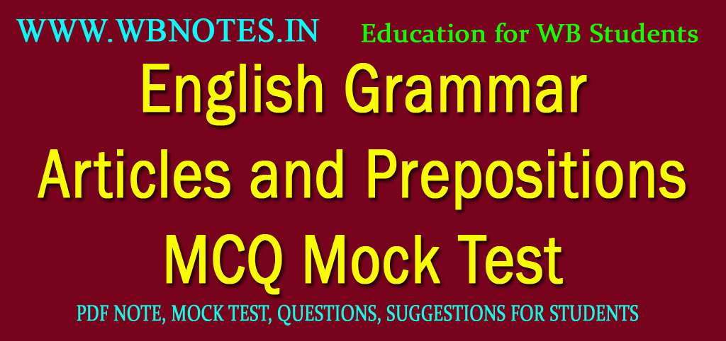 Articles and Prepositions