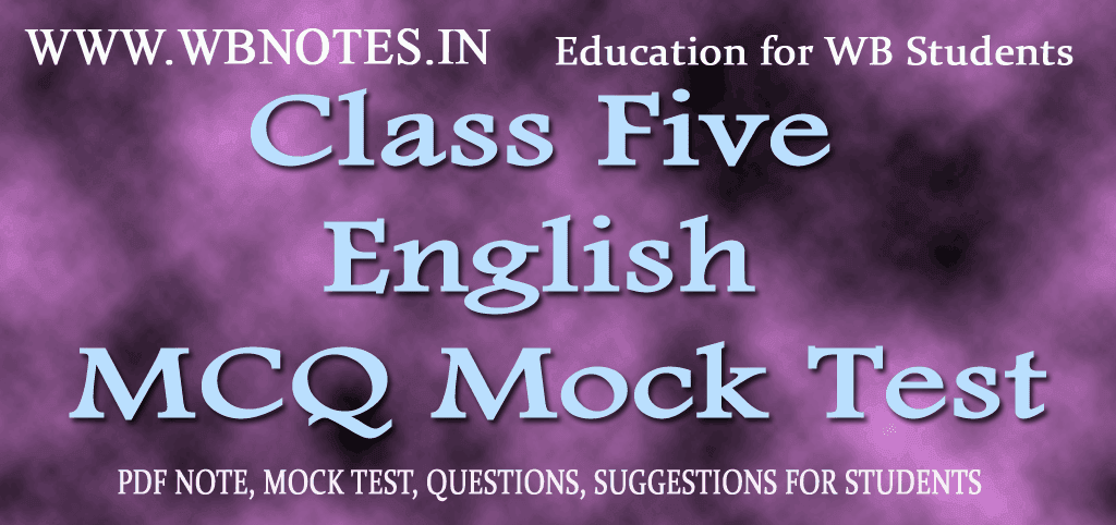 Class Five English MCQ Mock Test