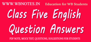 Class Five English Question Answers