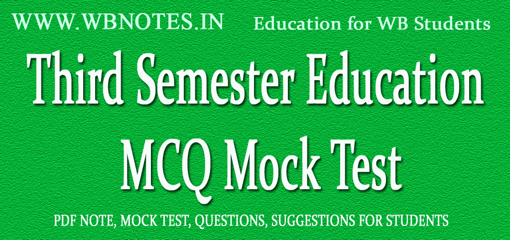 Third Semester Education MCQ Mock Test