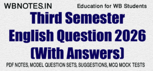 Third Semester English Question 2026 (With Answers)