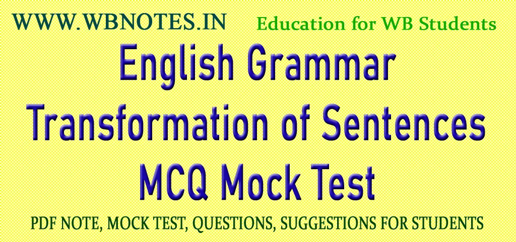 Transformation of Sentences