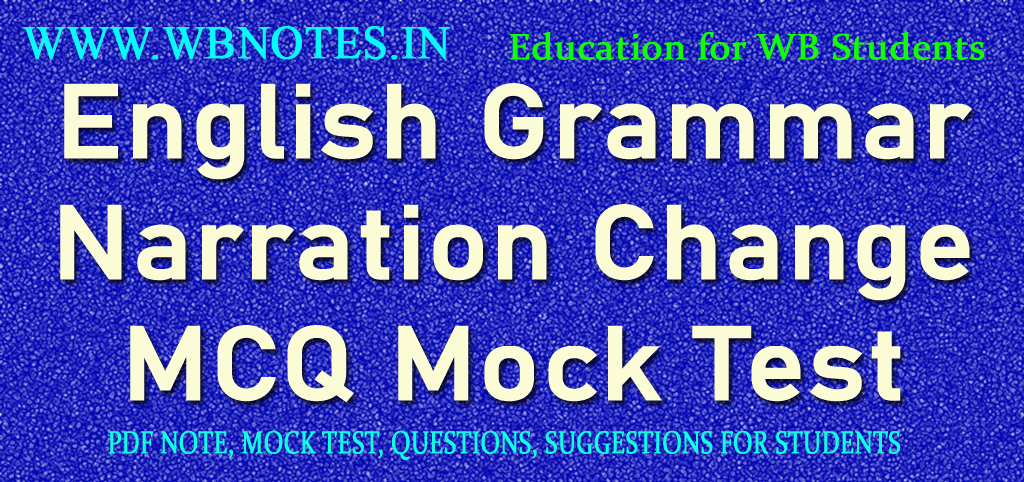 class-ten-english-narration-change-mcq-mock-test